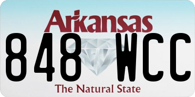 AR license plate 848WCC
