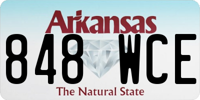 AR license plate 848WCE