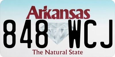 AR license plate 848WCJ