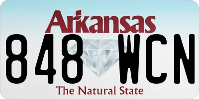 AR license plate 848WCN
