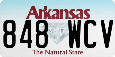 AR license plate 848WCV