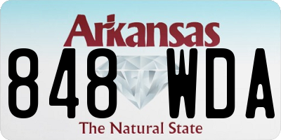 AR license plate 848WDA