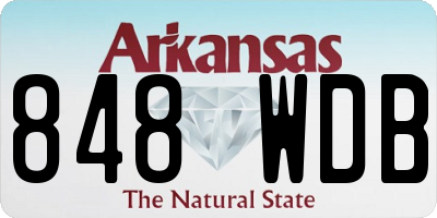 AR license plate 848WDB