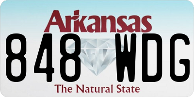AR license plate 848WDG