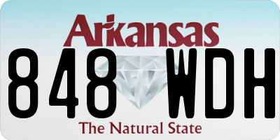 AR license plate 848WDH