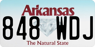 AR license plate 848WDJ