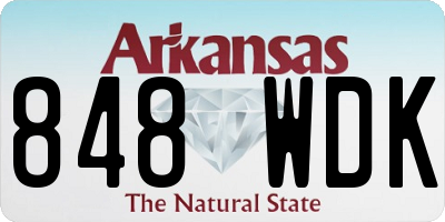 AR license plate 848WDK