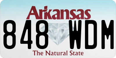 AR license plate 848WDM