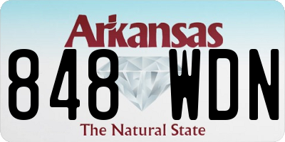 AR license plate 848WDN