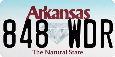 AR license plate 848WDR