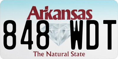 AR license plate 848WDT