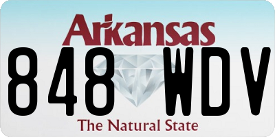 AR license plate 848WDV