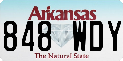 AR license plate 848WDY