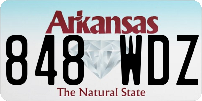 AR license plate 848WDZ