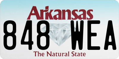 AR license plate 848WEA