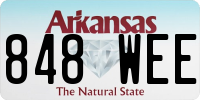 AR license plate 848WEE