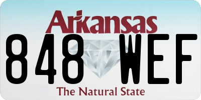 AR license plate 848WEF