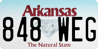 AR license plate 848WEG