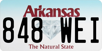 AR license plate 848WEI
