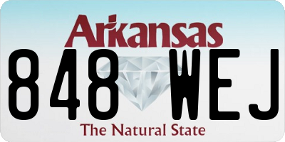 AR license plate 848WEJ