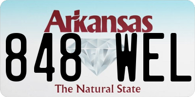AR license plate 848WEL