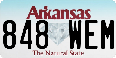 AR license plate 848WEM