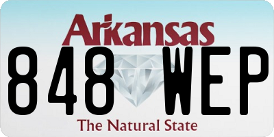 AR license plate 848WEP