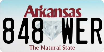 AR license plate 848WER