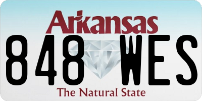 AR license plate 848WES