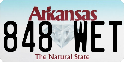 AR license plate 848WET