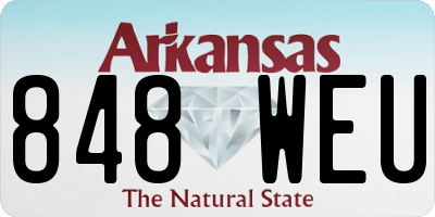 AR license plate 848WEU
