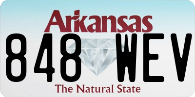 AR license plate 848WEV