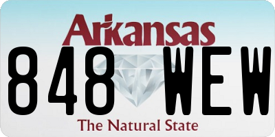 AR license plate 848WEW