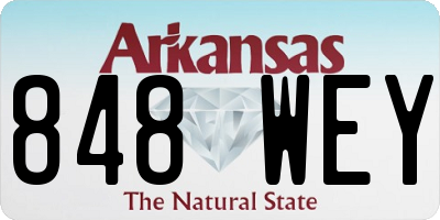 AR license plate 848WEY
