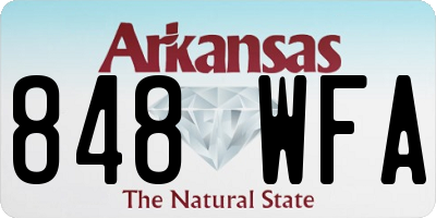 AR license plate 848WFA