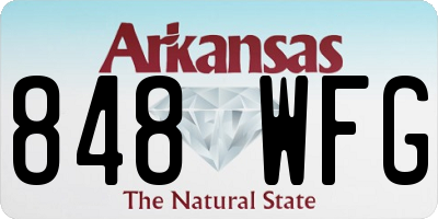 AR license plate 848WFG