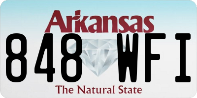 AR license plate 848WFI