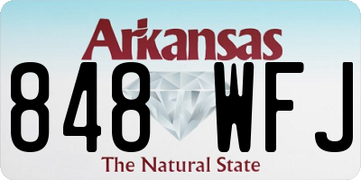 AR license plate 848WFJ