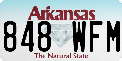 AR license plate 848WFM