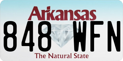 AR license plate 848WFN