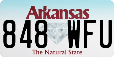 AR license plate 848WFU