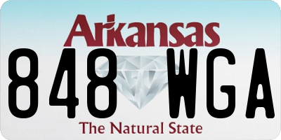 AR license plate 848WGA