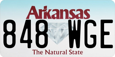AR license plate 848WGE