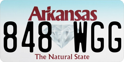 AR license plate 848WGG