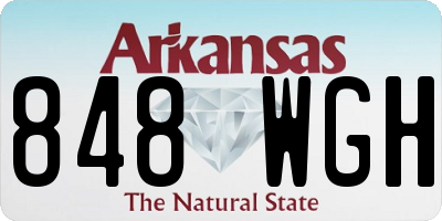 AR license plate 848WGH