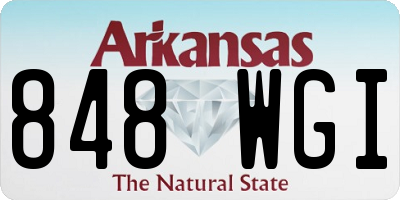 AR license plate 848WGI