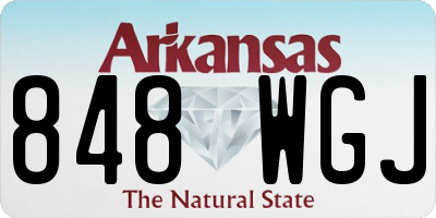 AR license plate 848WGJ