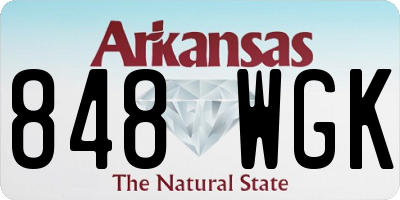AR license plate 848WGK