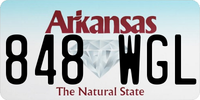 AR license plate 848WGL