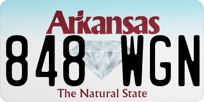 AR license plate 848WGN